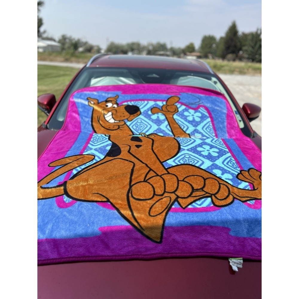 Scooby Doo Cartoon Network Throw Blanket 50x60 Blue Purple Vintage Y2K